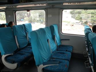 Example of Indian train Chair Coach interior